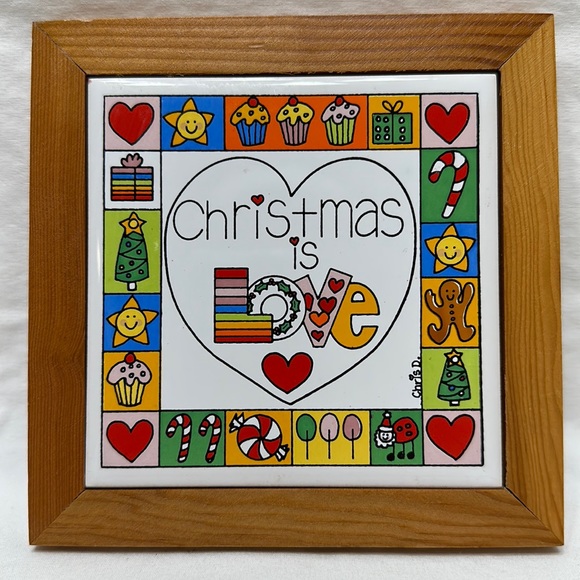 Christmas tile trivet - Picture 1 of 4